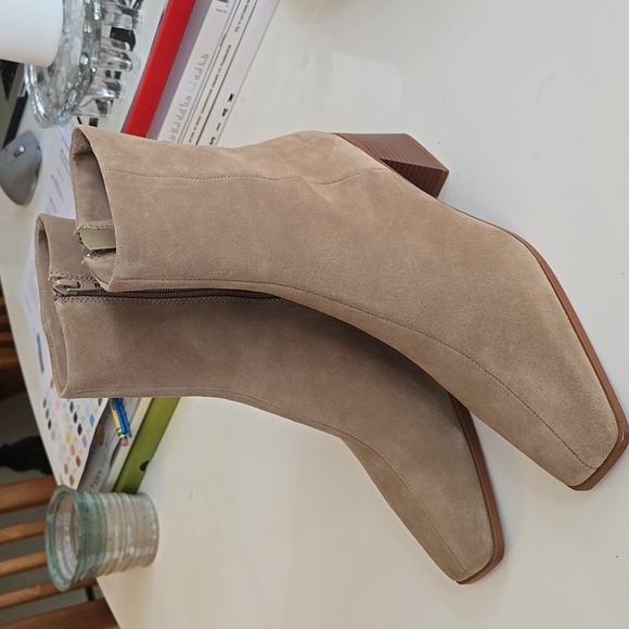 MANGO Heel Leather Ankle Boot Tan NWOT US 9 - Picture 1 of 11